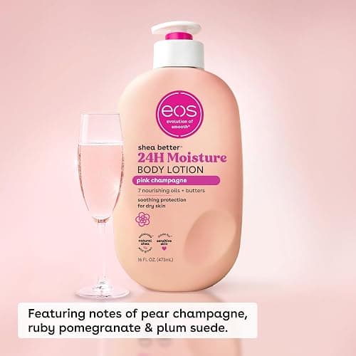 eos Shea Better Body Lotion Pink Champagne, 24-Hour Moisture Skin Care, Lightweight & Non-Greasy, Natural Shea, Vegan, 16 fl oz thumbnail 2