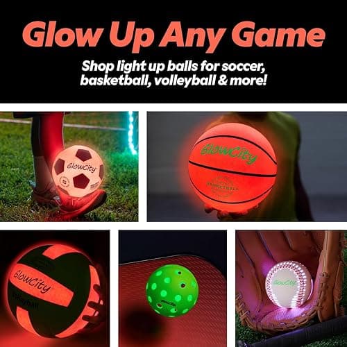 GlowCity Glow in The Dark Football - Size 3/6 Light Up Ball Gifts for Kids, Teens & Adults - Bright Football for Night Outdoor Games - Sports Birthday Gift Ideas for Boys Ages 6 7 8 9 10 11 12 13 14 thumbnail 9