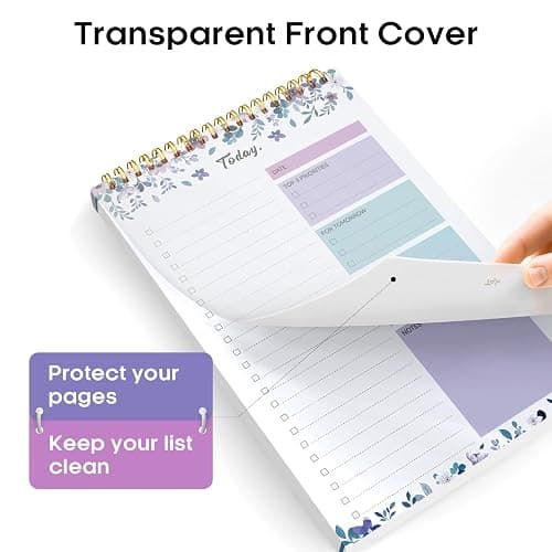 Taja To Do List Notepad, Undated Daily Planner for Work and Goal Setting | VioletBloom, 52 Sheets, 9.8" x 6.5" , for Office, Home and school, Daily Task Planning, Notes and Everyday Organization thumbnail 4