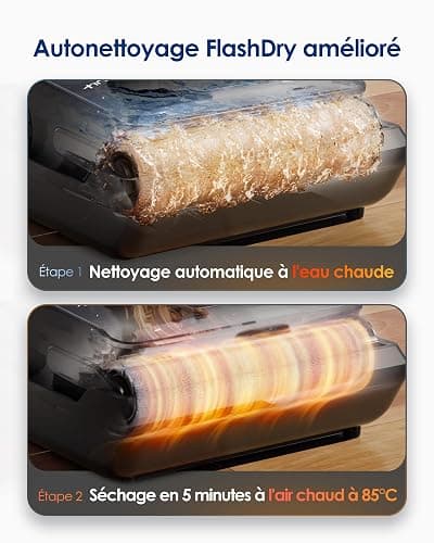 Tineco Floor One i6 Stretch Aspirateur Laveur 20 000Pa 40 Min Plat à 180° | Nettoyage Deux Bords, 40 Min d'autonomie, séchage 5 Min 85°C thumbnail 3