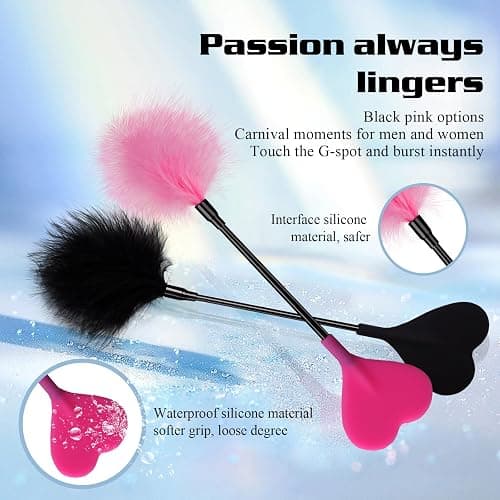 Flirting Feather Hand Pat Adult Sex Products SM Heart Shaped Beater Romantic Sexy Toys(Pink) thumbnail 4