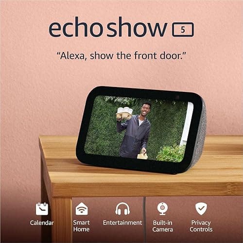Amazon Echo Show 5 (newest model), Smart display with Alexa+ Early Access, 2x the bass and clearer sound, Charcoal thumbnail 9