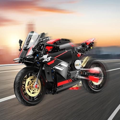 WINGIFT 1:8 Motorcycle Building Set,426 PCS Collectible Motorcycle Display Model Building Kit,Motorbike Toy Collection Brick Kit for Boys Girls,Christmas Birthday Gift for Adults Teens and Kids 8-14+ thumbnail 7