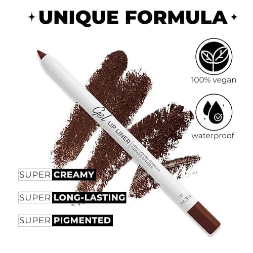 Lamel Long Lasting Lip Liner Pencil – Intense Brown – 2-in-1 Gel Liner | 8-Hour Wear, Creamy Texture, High Pigment, Sharpenable – Use as Lip Liner or Full Coverage Lipstick (414) thumbnail 4