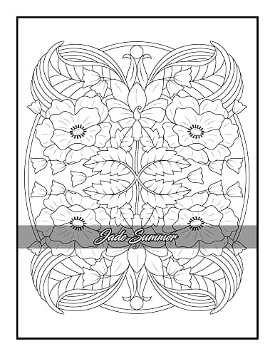 100 Flowers: An Adult Coloring Book with Bouquets, Wreaths, Swirls, Patterns, Decorations, Inspirational Designs, and Much More! thumbnail 48