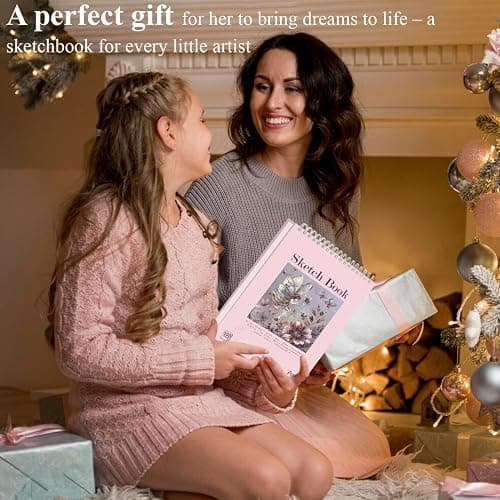 Cute Sketchbook Pink, 9"x12" Sketch Book for Teen Girls, 100 Sheets Girl Sketchbook 73lb/120gsm Drawing Paper for Kids, Art Supplies for Teens 14-16 Girls. thumbnail 8
