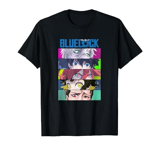Blue Lock Main Characters Eyes Split Colorful Chest Portrait T-Shirt - Image 1