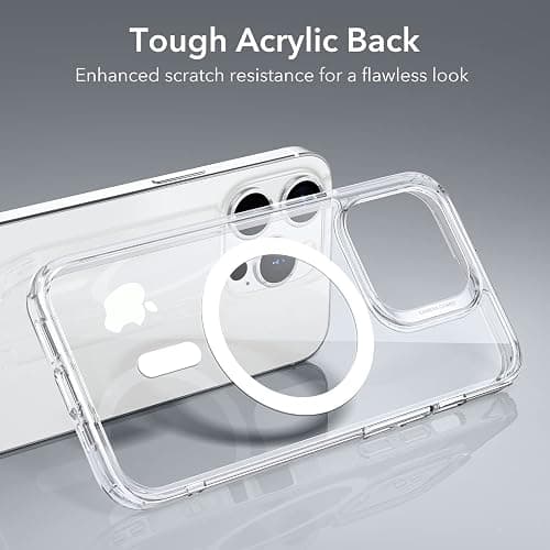 ESR for iPhone 14 Pro Max Case, Compatible with MagSafe, Shockproof Military-Grade Protection, Yellowing Resistant, Magnetic Classic Hybrid Case (HaloLock), Clear - iPhone 14 Pro Max - B-Clear thumbnail 6