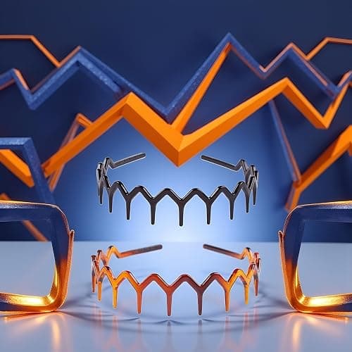 Galyacht 2 Pcs Zig zag Headband with Teeth Tooth Headband for Women Girls Plastic Wavy Hair Comb Zig Zag Black Plastic Tooth Hair Comb Accessories,Women's Fashion Headbands thumbnail 3