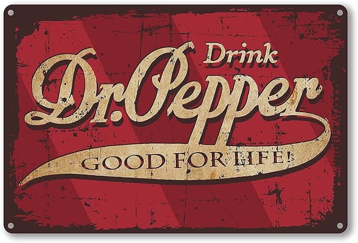 Agedsign Dr Pepper Merch Vintage Tin Sign 8x12 Inch for Home Bar Wall Decor | Retro Metal Signs, for Pub Restaurant Man Cave Bedroom, Dr. Pepper Gifts for Women Men Teen Girls, Party Decorations - Image 1