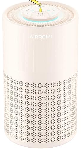 AIRROMI Air Purifier for Bedroom with A2001 Creamy Beige - Image 1