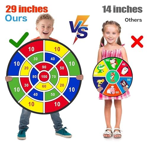 BooTaa 29" Large Dart Board for Kids, Kids Dart Board with Sticky Balls, Boys Toys, Indoor/Sport Outdoor Fun Party Play Game Toys, Birthday Gifts for 3 4 5 6 7 8 9 10 11 12 Year Old Boys Girls thumbnail 2
