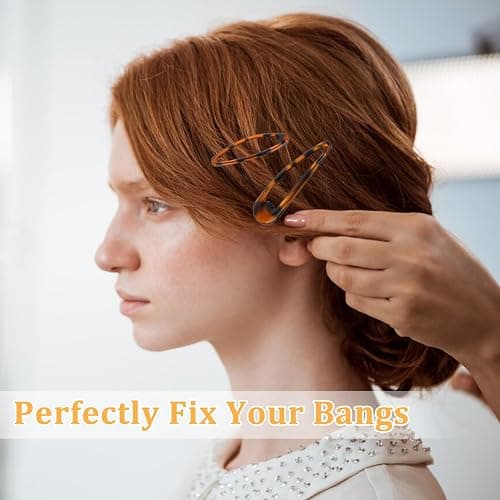 Giantree 16 Pcs Snap Hair Clips, 4 Size Classic Tortoise Metal Hair Clips for Women No Slip Hair Barrettes for Women Girls Various Fine and Thick Hair DIY Hairstyling Accessories thumbnail 6