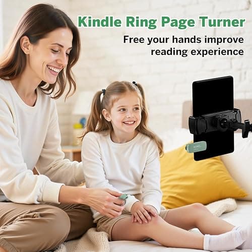 Page Turner Ring for Kindle,Remote Control for iPhone iPad Android Tablets E-Readers,Clicker Page Turner for Kindle Accessories for Camera Video Record&Shutter Selfie (Green) thumbnail 2
