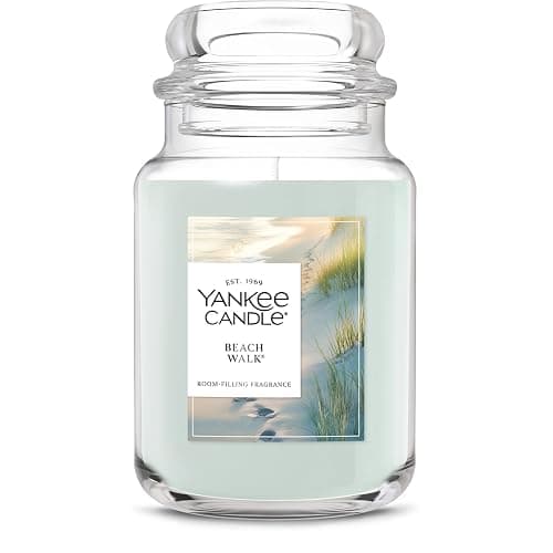 Yankee Candle Beach Walk, Scented Candle, 22oz Large Jar with up to 150 Hour Burn Time, Giftable - Image 1