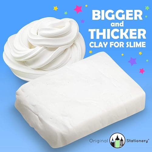 Original Stationery Soft Clay for Slime, 230 g (8.1 oz) White Foam Clay Add-in for Slime Making, Stretchy Air-Dry Butter Texture, Birthday Craft Gift for Kids thumbnail 3