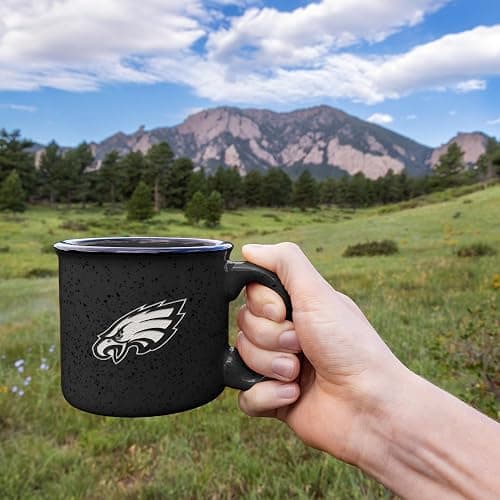 Rico Industries NFL Football Speckle 12oz Laser Engraved Campfire Ceramic Mug thumbnail 5