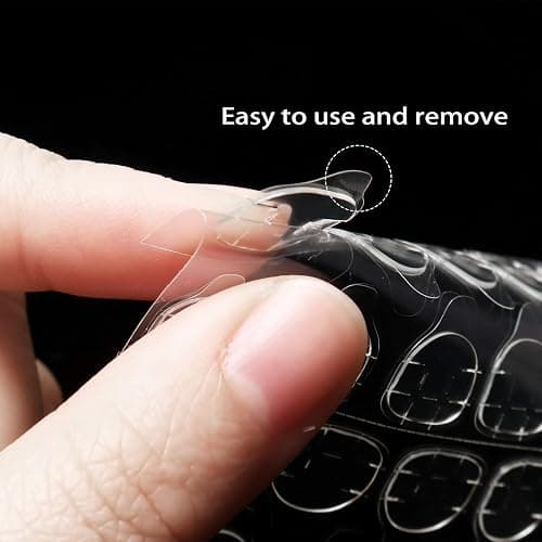 Allstarry 288pcs (12 Sheets) Adhesive Tabs Waterproof Breathable Glue Tabs Double-Sided Nail Jelly Sticker Super Sticky Fake Nail Glue Stickers Transparent Flexible for Manicure thumbnail 4