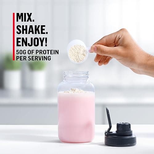 Muscle Milk Pro Series Protein Powder Supplement, Slammin' Strawberry, 2 Pound, 11 Servings, 50g Protein, 3g Sugar, 20 Vitamins & Minerals, NSF Certified for Sport, Packaging May Vary thumbnail 4