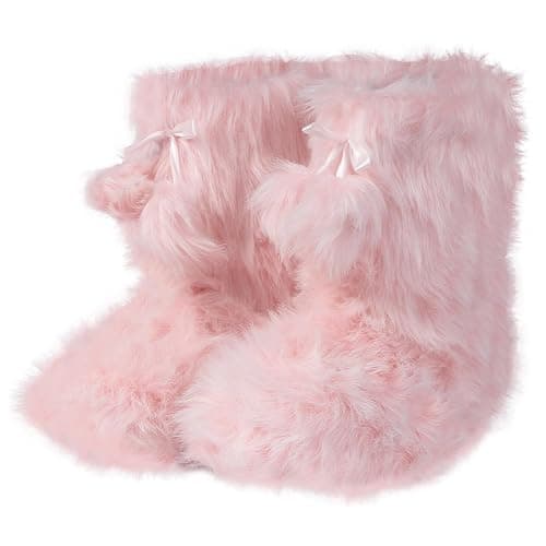 Forfoot Slipper Boots, Cozy Indoor Booties for Women Fluffy Comfortable House Shoes Fuzzy Anti-Slip Boots Winter - Image 1