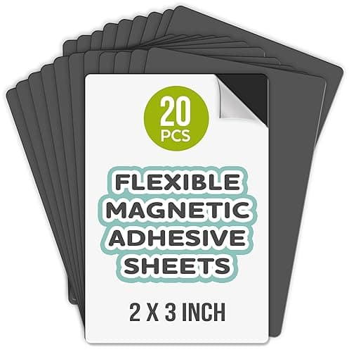 Sticky Shoot Sheet Magnets with Adhesive Backing for 2x3 Inches Pictures, 20 Units of Magnet Paper Sheets for Your Photos, Strong Self Stick Magnetic Sheet/Sticker for a Fridge, Locker or Cabinet - 2x3" Magnetic Sheets (20 pcs.)