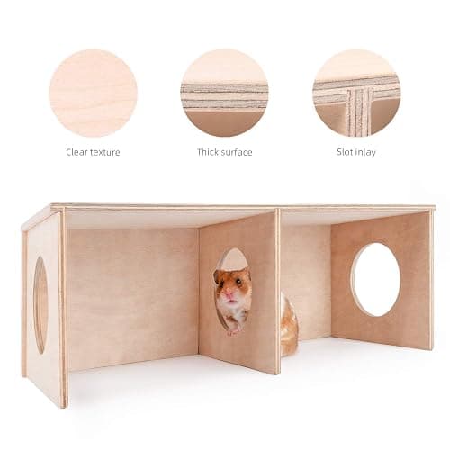 Niteangel Hamster Secret Peep Shed 2-Chamber Hideout & Tunnel Exploring Toys (Large - for Syrian Hamster) thumbnail 6