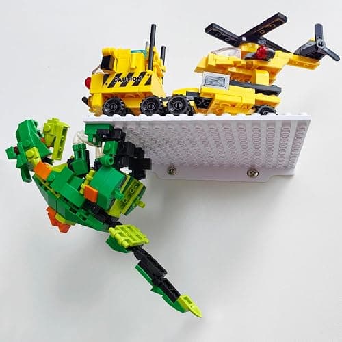LRANFOW 6 Floating Shelves for Wall Display Compatible with Lego Building Bricks, 4.9mm16x13 Studs for Toy Brick Storage and Display, Dual‑Sided Display Shelf for Room Decor thumbnail 2