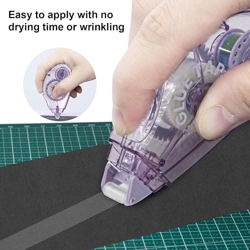 Glue Tape for Scrapbooking, Scrapbook Tape 4 Pcs, Double Sided Tape Roller for Crafts, 26 Ft x 0.31 In Tape Runner, Junk Journal Supplies, Scrapbook Supplies & Craft, Photo, Tape for Gift Wrapping. thumbnail 3