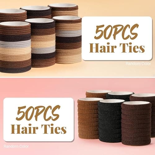 IKOCO 822PCS Hair Accessories for Girls, Elastic Hair Ties with Neutral Color Clips and Tools thumbnail 4