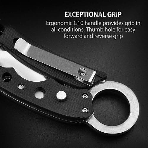 NedFoss Pocket Knife, EDC Folding Pocket Knife with Clip, G10 Handle, Button Lock, Compact Cool Knives for Men Every Day Carry, Outdoor Activities thumbnail 4