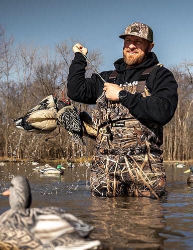 TIDEWE Hunting Wader with 1400&1600G Insulation Rubber Boot, 5mm Neoprene Waterproof Chest Wader for Fishing, Hunting thumbnail 6