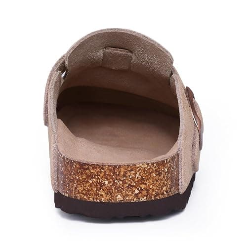 Asgard Genuine Suede Clogs for Women Men Leather Mules Arch Support Potato Shoes with Comfort Cork Footbed thumbnail 5