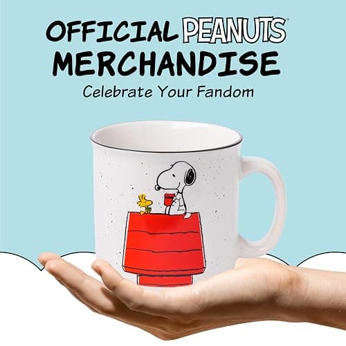 Silver Buffalo Peanuts Snoopy and Woodstock Get Cozy Ceramic Camper Mug, 20 Ounces thumbnail 5