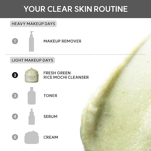 Arencia Korean Rice Mochi Face Cleanser - Face Wash, Gentle Scrub All in One for Deep Cleansing, Moisturizing, Pore Minimizing with Rice Water & Green Tea (4.23oz) thumbnail 9