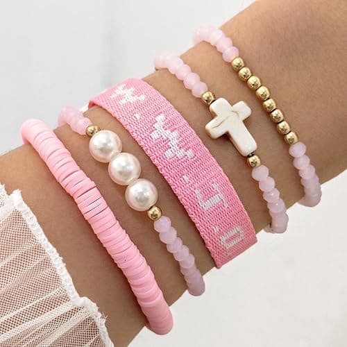 Caiyao Christian Cross WWJD Stretch Bracelets WWJD Cross Crystal Beads Braided Rope Bracelet Handmade Adjustable Christian What Would Jesus Do Wristbands for Women Men Religious Jewelry Gifts thumbnail 7