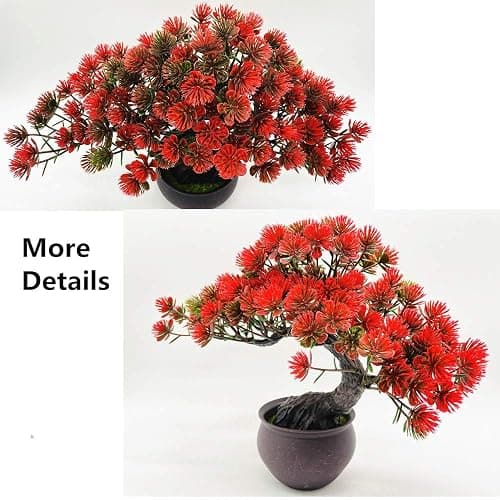 Fycooler Artificial Plants Artificial Bonsai Juniper Tree Potted Faux Japanese Pine Bonsai Simulation Zen Garden Fake Plant Artificial Bonsai Tree for Home Office Showcase Indoor Décor Desktop Display thumbnail 4