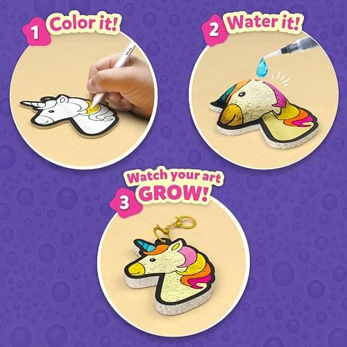 Skillmatics Aqua Puffs Unicorns, Art & Craft Gift for Kids, Paint by Number | DIY Princess Puffy Keychains, Screen-Free, Mess-Free Activity, Creative Kit for Girls & Boys Ages 4, 5, 6, 7, 8, 9, 10 thumbnail 3