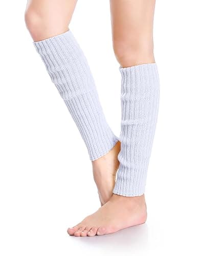 Retro Women 80s Adult Ribbed Knitted Leg Warmers Crochet Long Boot Socks Y2K Party Dance Sports Yoga thumbnail 6