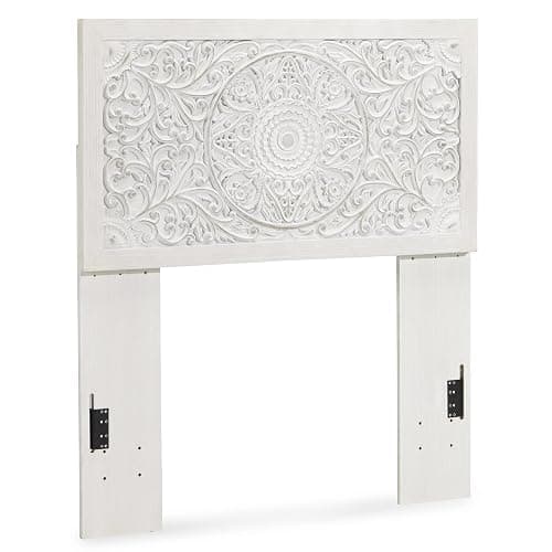 Signature Design by Ashley Paxberry Boho Chic Panel Adjustable Headboard ONLY, Full, Whitewash - Image 1