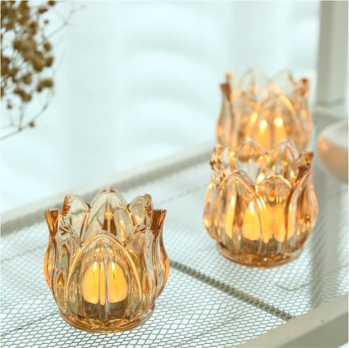 GOLDEAL 12Pcs Gold Votive Candle Holders, Thick Glass Tea Light Candle Holder Bulk, Tealight Candle Jars for Wedding Table Decor, Party Supplies, Bridal Shower Decorations, Centerpieces for Tables thumbnail 2