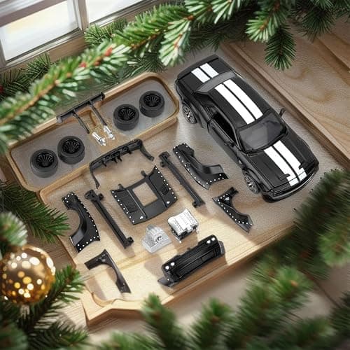 Mzexoma Hellcat DIY Disassembly Toy Car 1:36 Challenger SRT Building Kit for Kids Ages 3+ Diecast Model Cars with Open Doors STEM Learning Gift for Boys Ages 4-7(Black) thumbnail 2