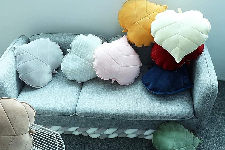 Cyprinus Carpio 3D Leaf Shape Household Pillow Cushion Sofa Lumbar Pillow Household Throw Pillow Decoration 20 * 20 Inch (Green) thumbnail 5