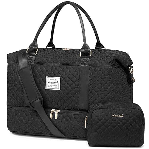 LOVEVOOK Travel Duffle Bag,Weekender Bags for Women with Shoe Compartment，Carry on Overnight Bag with Toiletry Bag,Gym Duffel Bag with Wet Pocket, Hospital Bags for Labor and Delivery - Image 1
