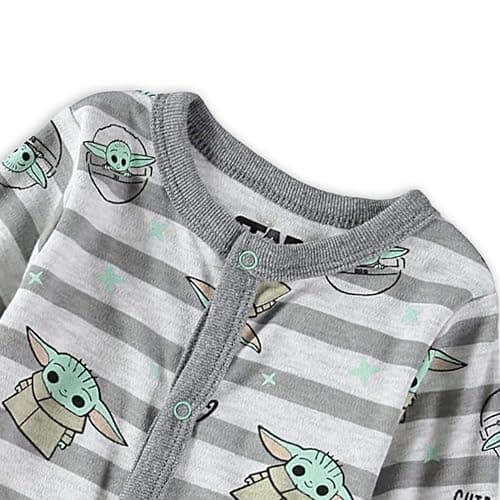 Star Wars Baby Boys The Mandalorian Footie Pajamas Romper Baby Yoda - Baby Pajamas - Baby Sleeper thumbnail 3