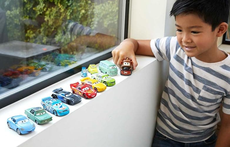 Mattel Disney and Pixar Cars Set of 10 Die-Cast Mini Racers Vehicles, Collectible Set of 1:55 Scale Toy Cars Inspired by Movies thumbnail 2