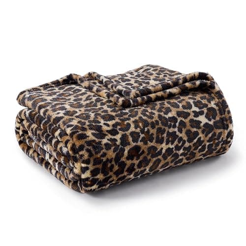 BEDELITE Fleece Blanket Soft Plush Throw for Couch Brown Leopard 50"x60" | Ultra Soft Fleece, Plush Microfiber, Lightweight Warmth, All Season Comfort, Cheetah Decor, Machine Washable, Couch Sofa Bed thumbnail 9