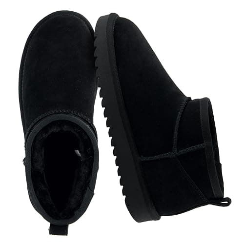 CUSHIONAIRE Hip-3 Genuine Suede Leather Ankle Boots for Women – Pull On Cozy Faux Fur Boots Womens Shoes with Comfortable Memory Foam - Image 1