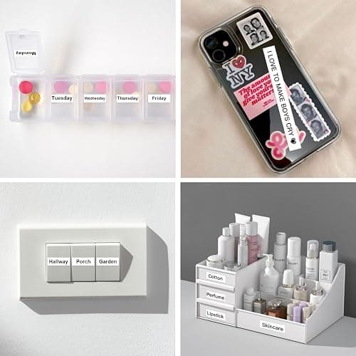 SUPVAN E10 Bluetooth Label Maker Machine with 3 Tapes, Continuous Waterproof Label, Versatile App with 35 Fonts and 1k+ Icons, Inkless Labeler for Home, Kitchen, School, Office Organization, Green - Green - Machine + 3 Tapes thumbnail 9