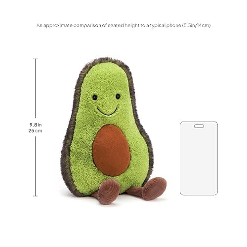 Jellycat Amuseables Avocado Stuffed Toy, Medium 12 inches - Vegetable Plush - Fun Gift Idea thumbnail 2