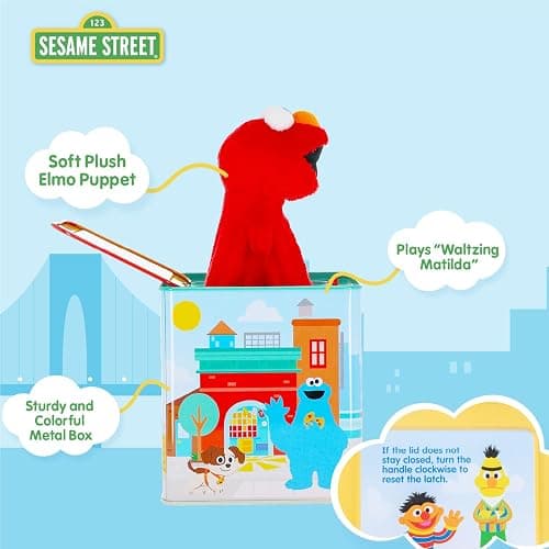 Kids Preferred Sesame Street Jack in the Box - Elmo Plush Toy for Toddlers 1-3, Developmental Toy thumbnail 4